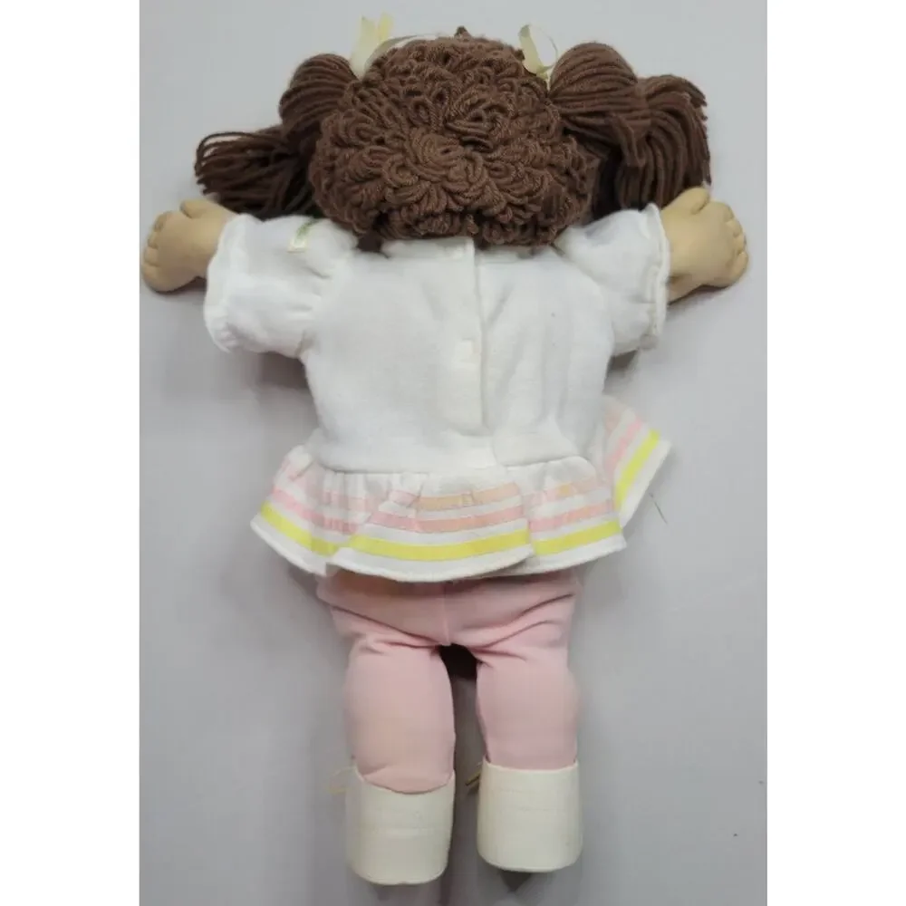 VTG Cabbage Patch Doll Head mold #10 Brown Pigtails Blue Eyes Girl Dimples 1986